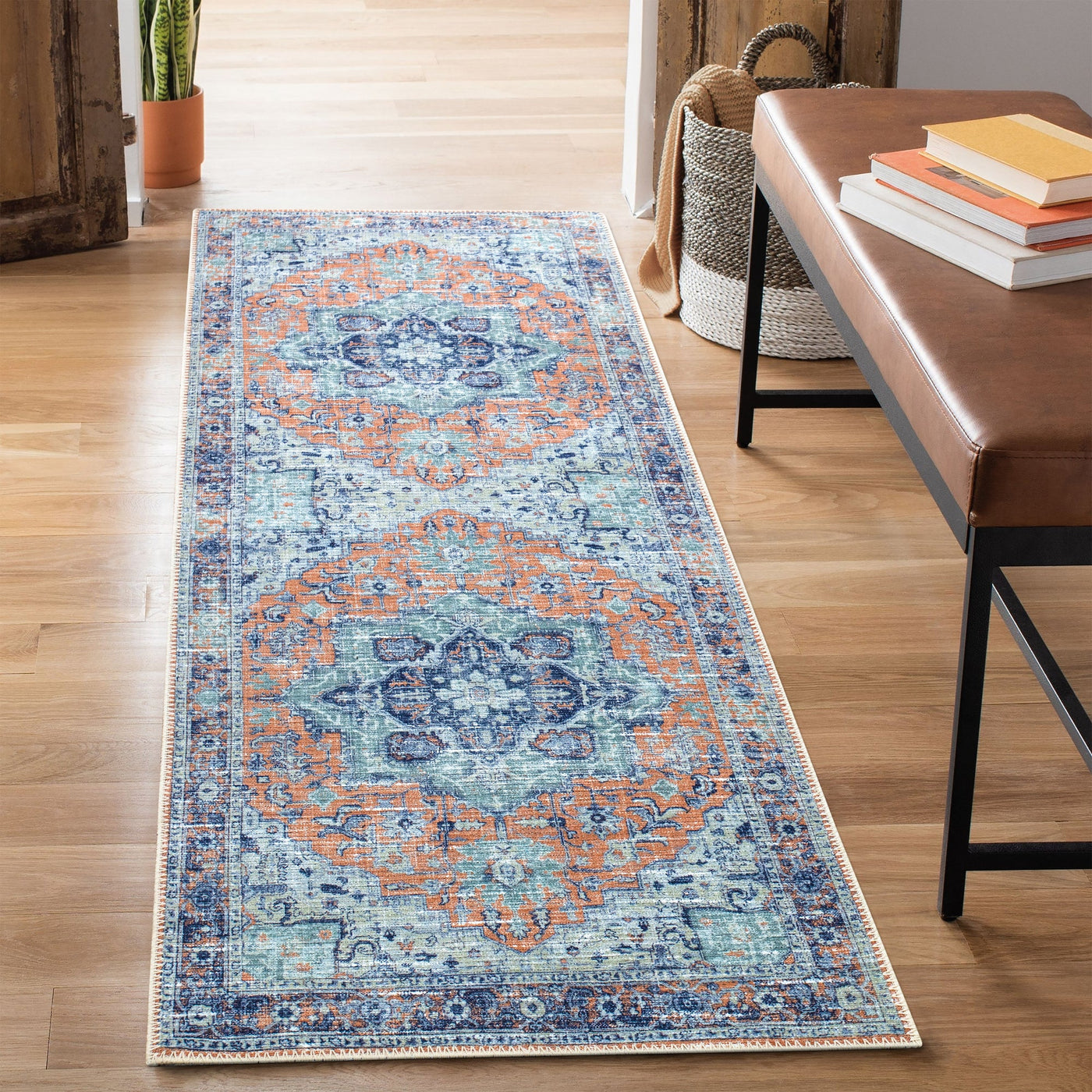 Ionia IO-12 Traditional Washable Rug | Non-Slip