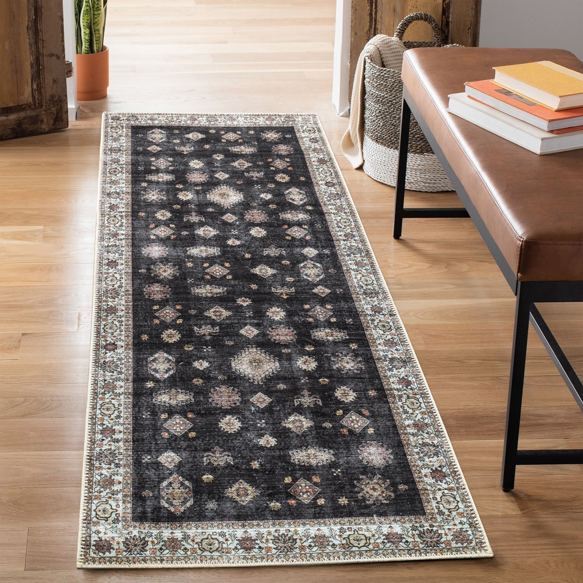 Ionia IO-16 Traditional Washable Rug | Non-Slip