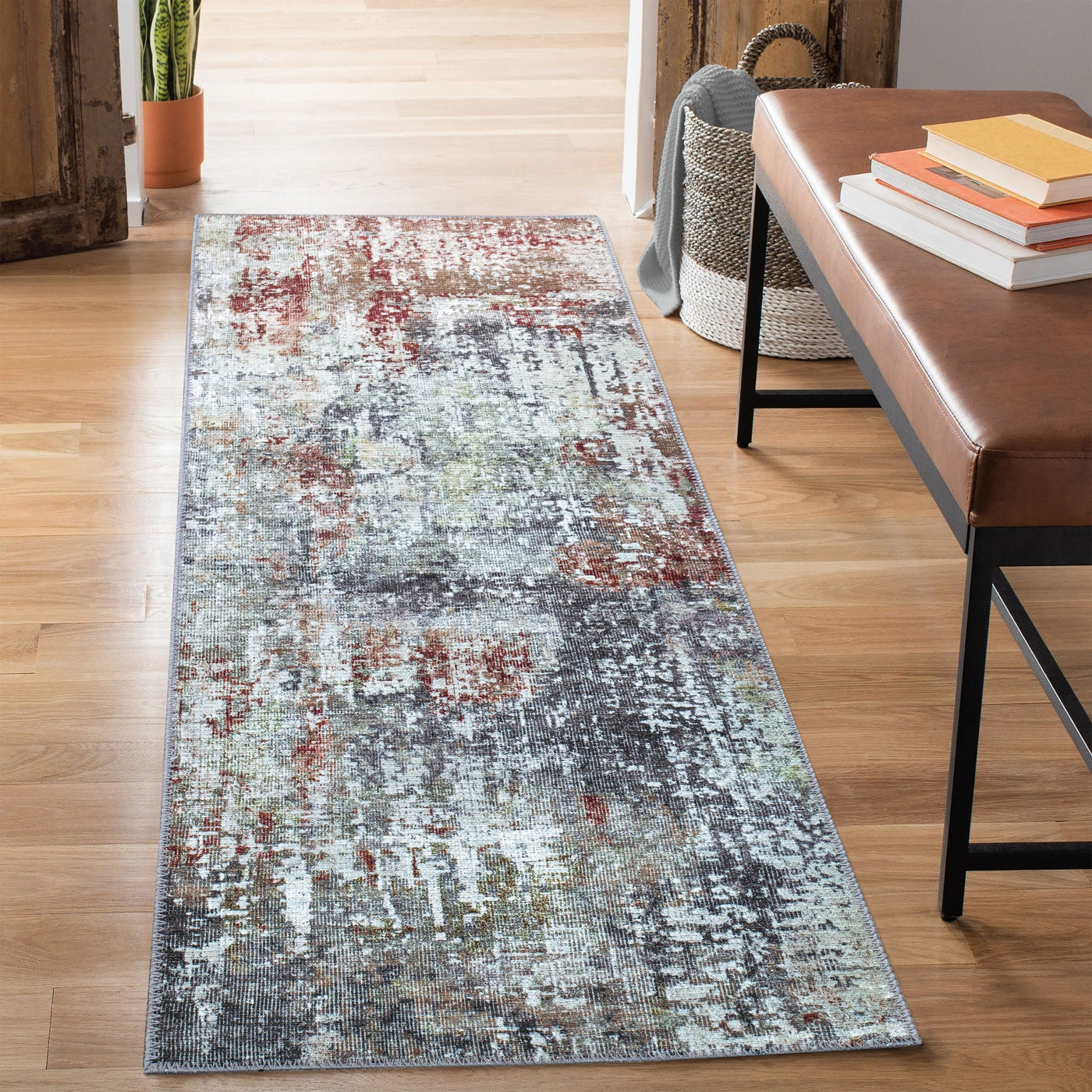 Ionia IO-20 Modern Abstract Washable Rug | Non-Slip