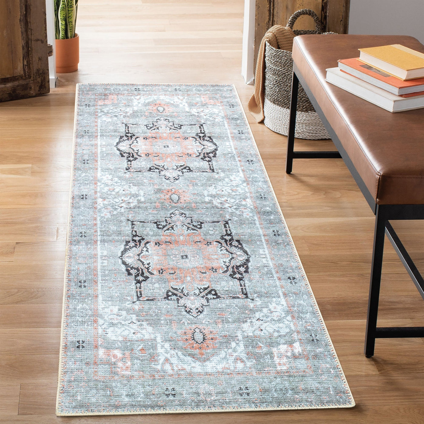 Ionia IO-22 Traditional Washable Rug | Non-Slip