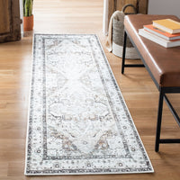 Ionia IO-35 Traditional Washable Rug | Brown/Beige/Charcoal | Non-Slip