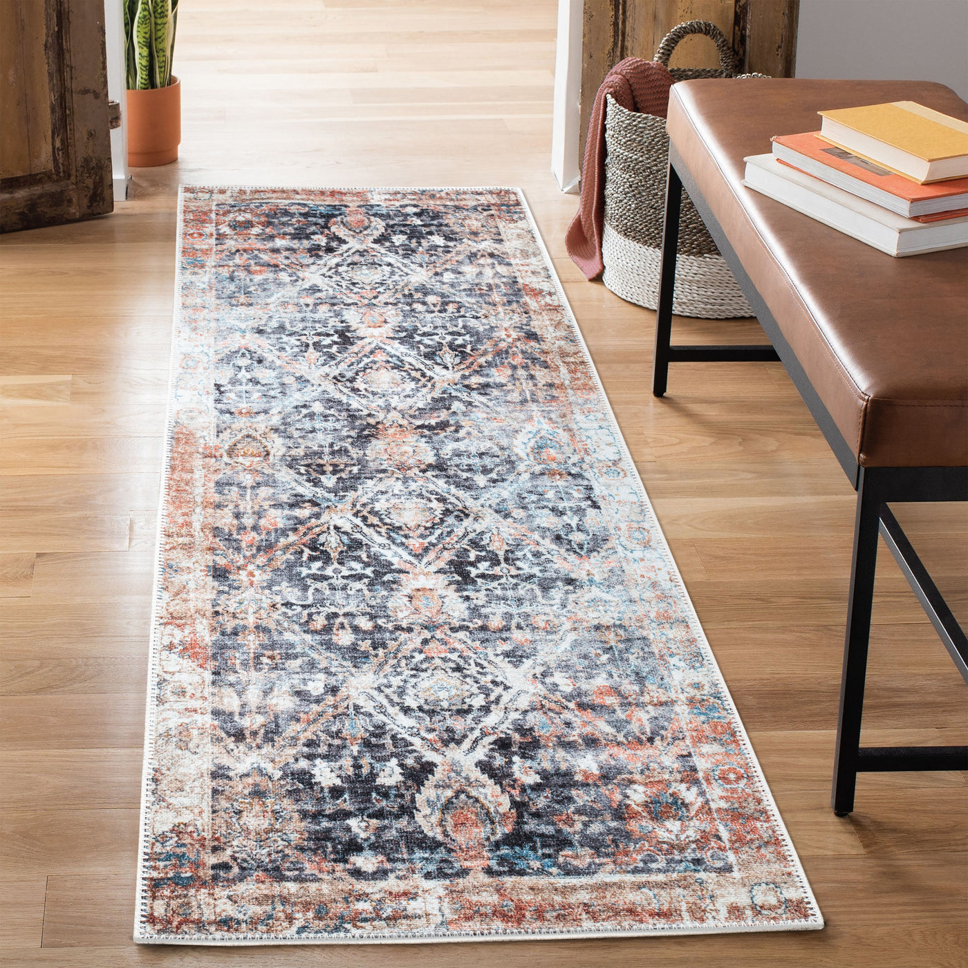 Ionia IO-34 Non-Slip Traditional Washable Rug | Non-Slip