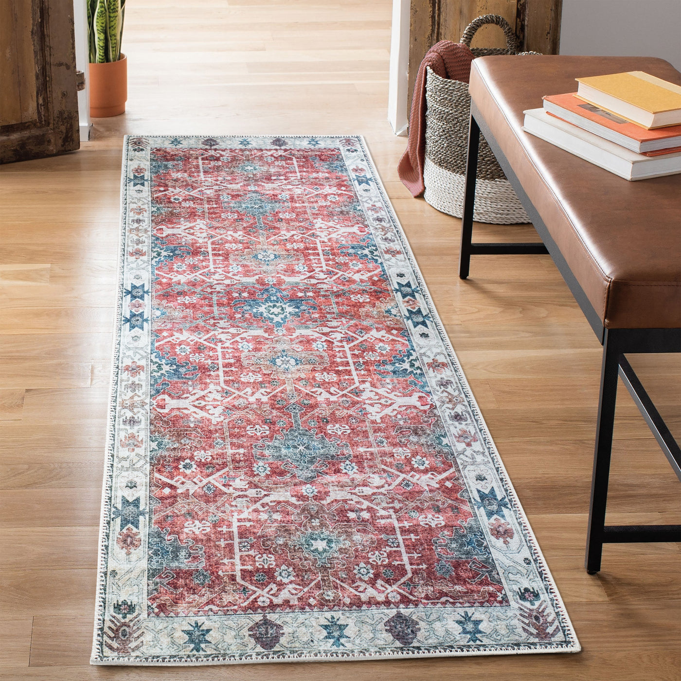 Ionia IO-30 Traditional Washable Rug | Non-Slip