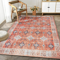 Ionia IO-64 Traditional Bordered Orange Rug