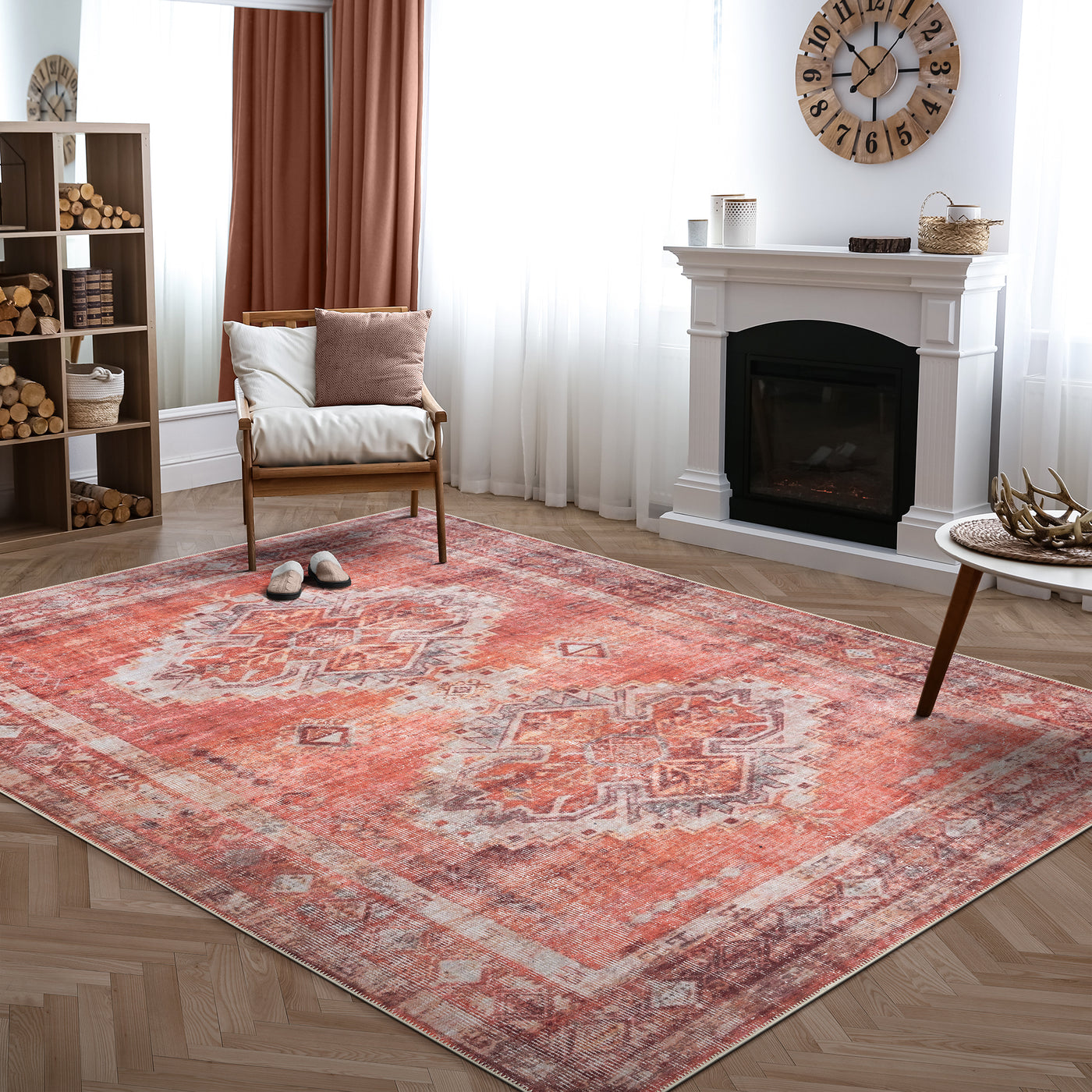 Ionia IO-65 Traditional Medallion Pink Rug