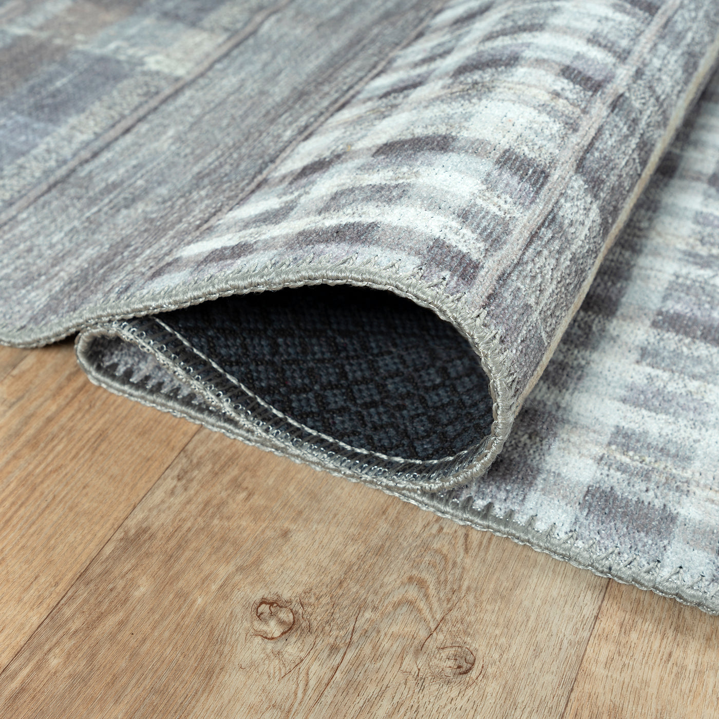 Ionia IO-54 Striped Grey Rug