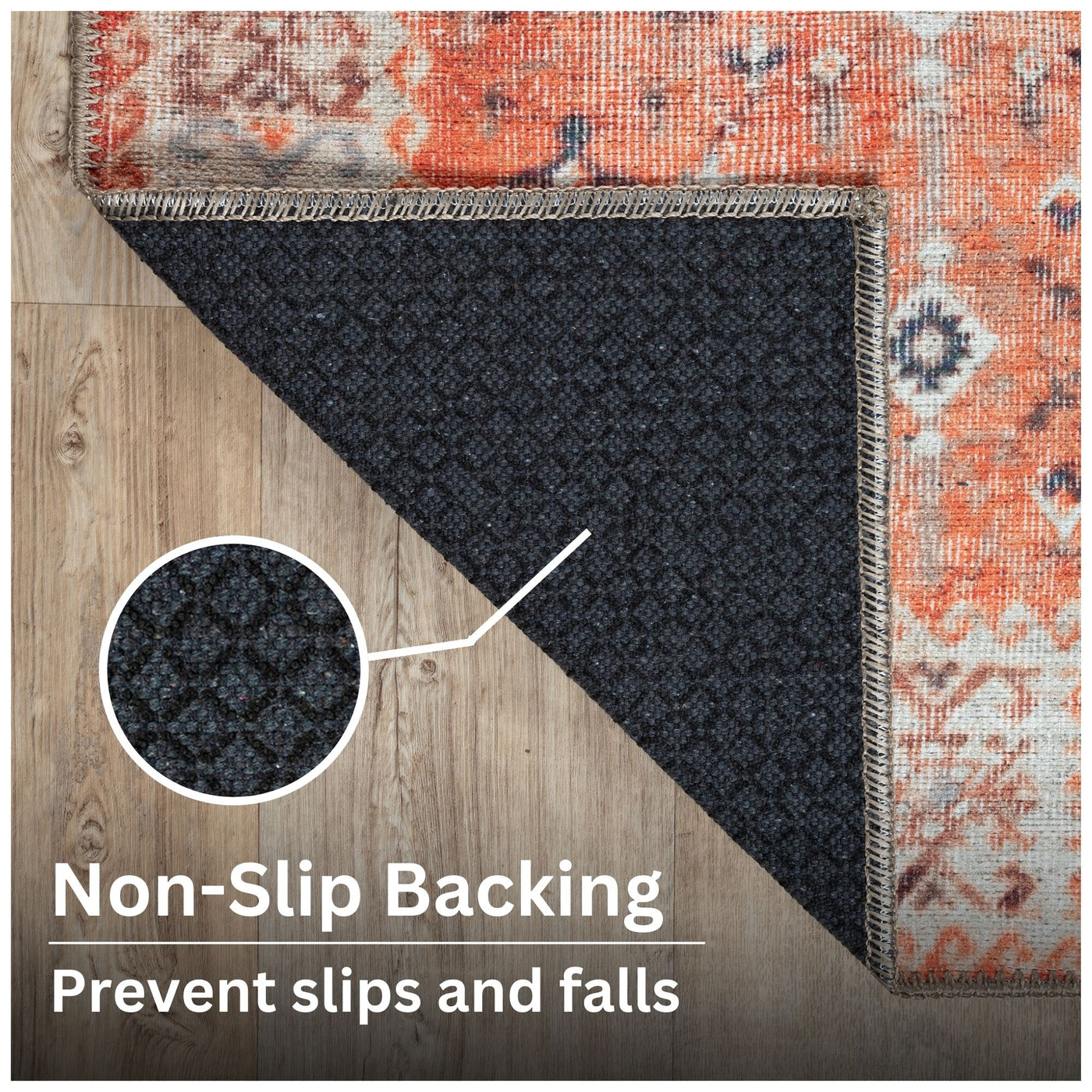 Ionia IO-64 Traditional Bordered Orange Rug