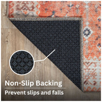 Ionia IO-64 Traditional Bordered Orange Rug