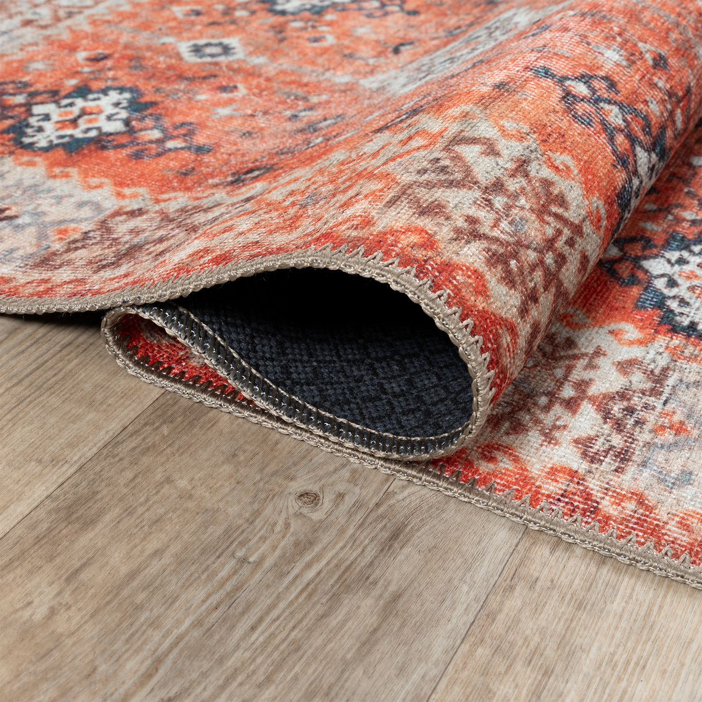Ionia IO-64 Traditional Bordered Orange Rug