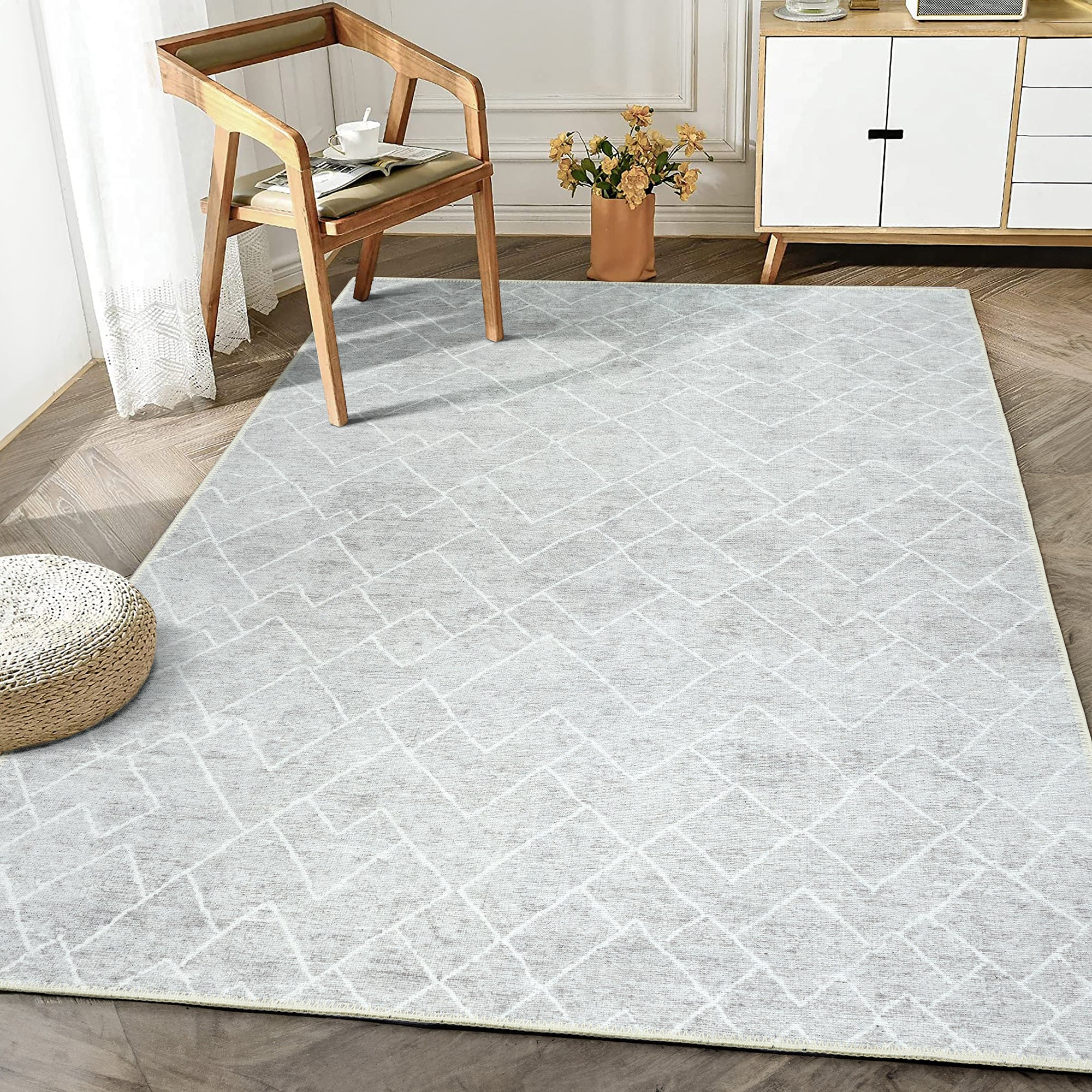 Striped Grey Rug – Bloom Rugs