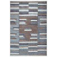 Ionia IO-55 Striped Blue and Brown Rug