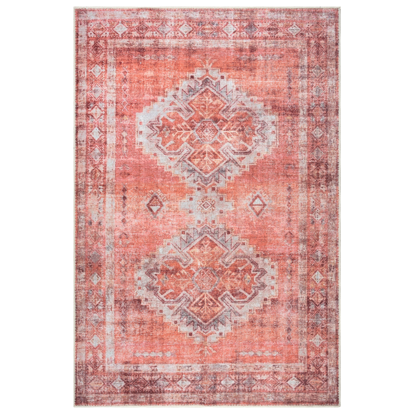 Ionia IO-65 Traditional Medallion Pink Rug