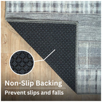 Ionia IO-54 Striped Grey Rug