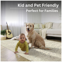 Ionia IO-39 Traditional Bordered Cream Washable Rug | Non-Slip