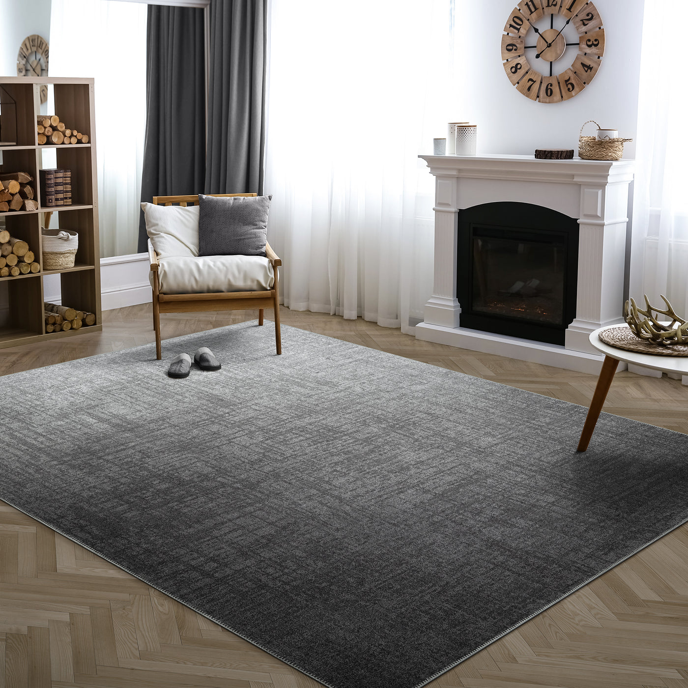 Ionia IO-62 Modern Abstract Grey Rug