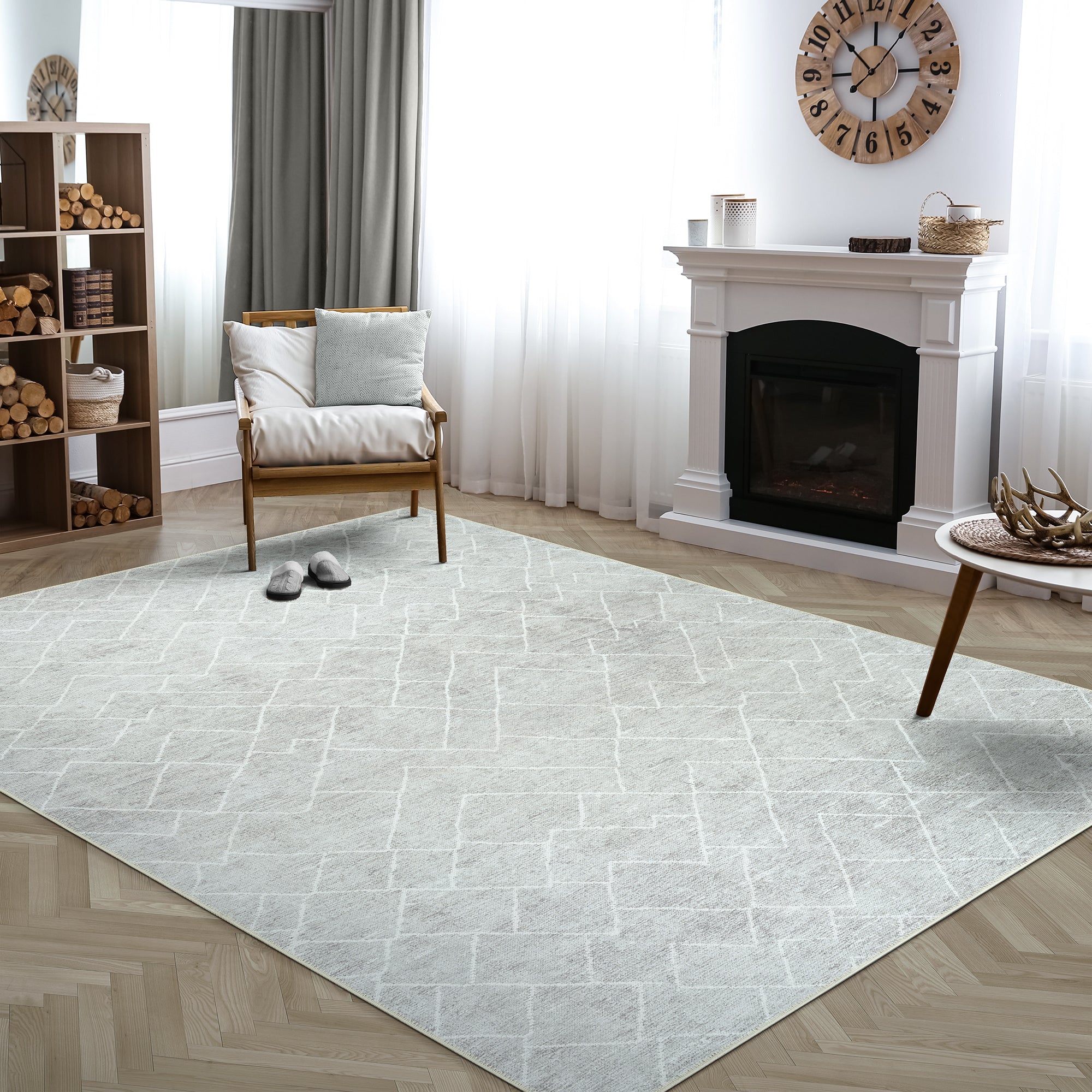 Striped Grey Rug – Bloom Rugs